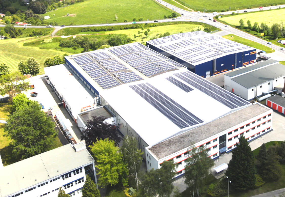 Kompressorenbau Bannewitz Luftaufnahme Firmengelände